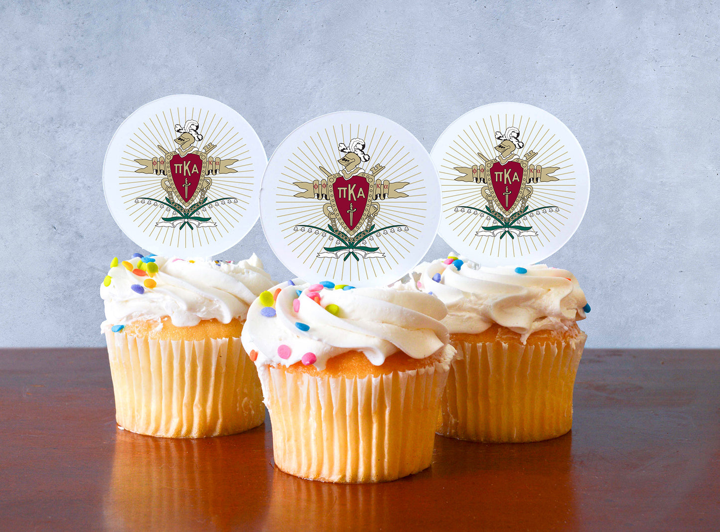Pi Kappa Alpha Cupcake Toppers