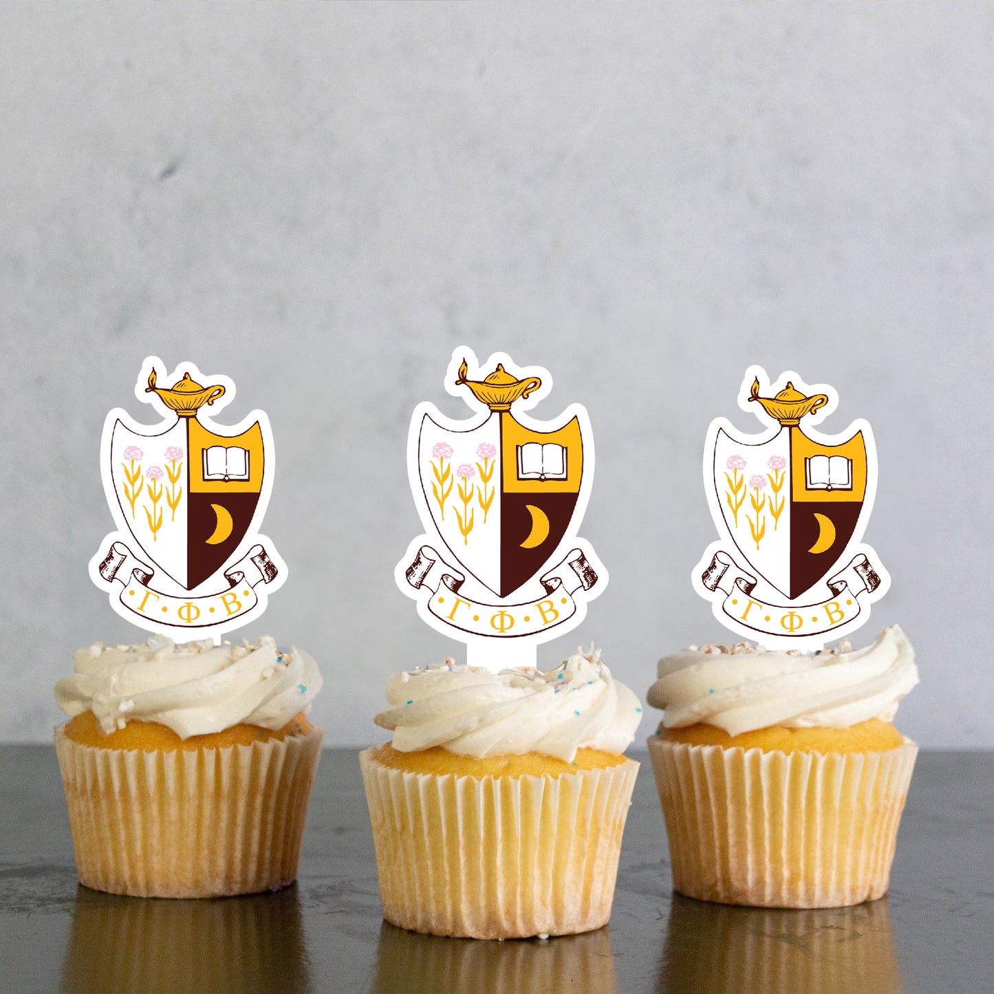 Gamma Phi Beta Cupcake Toppers