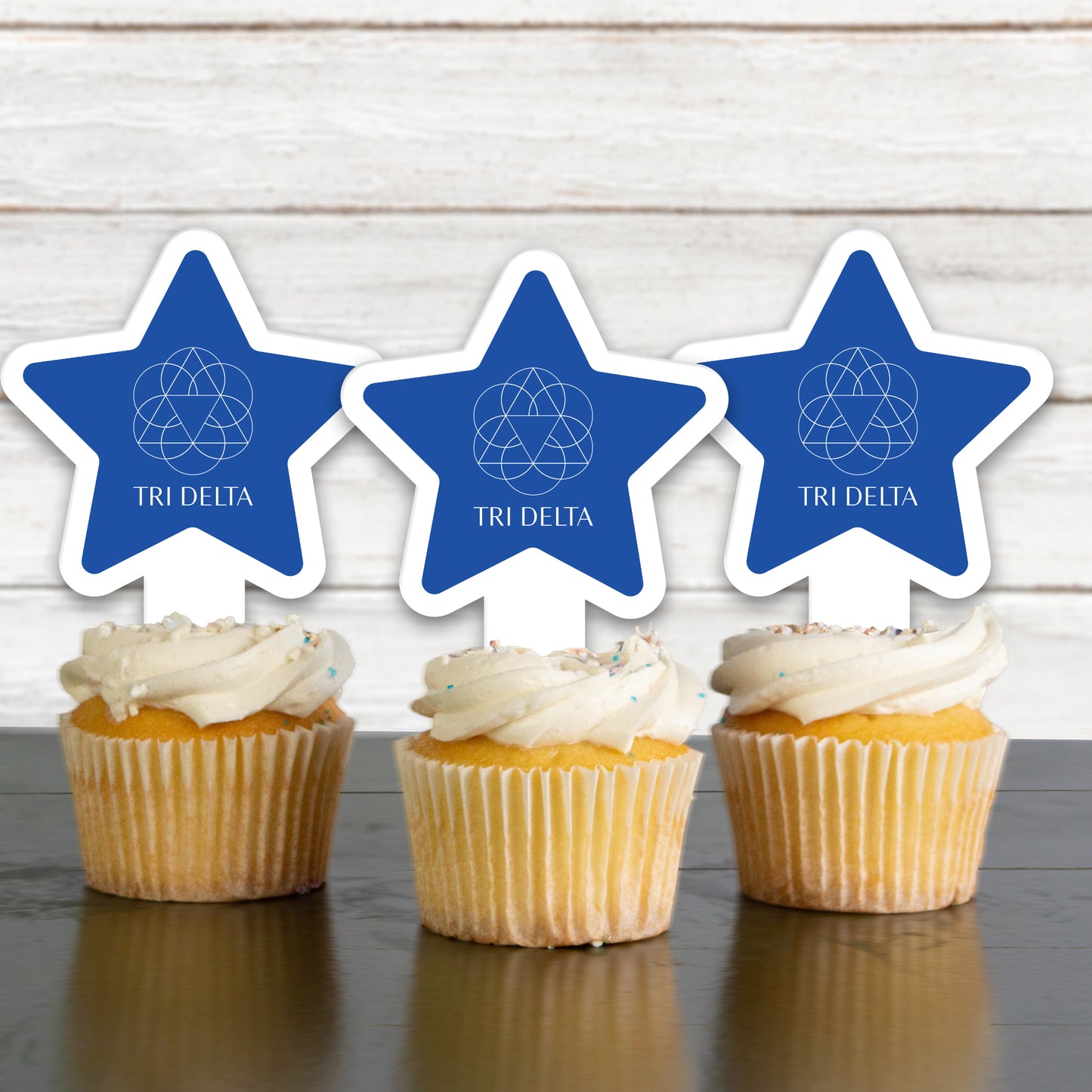Delta Delta Delta Cupcake Toppers