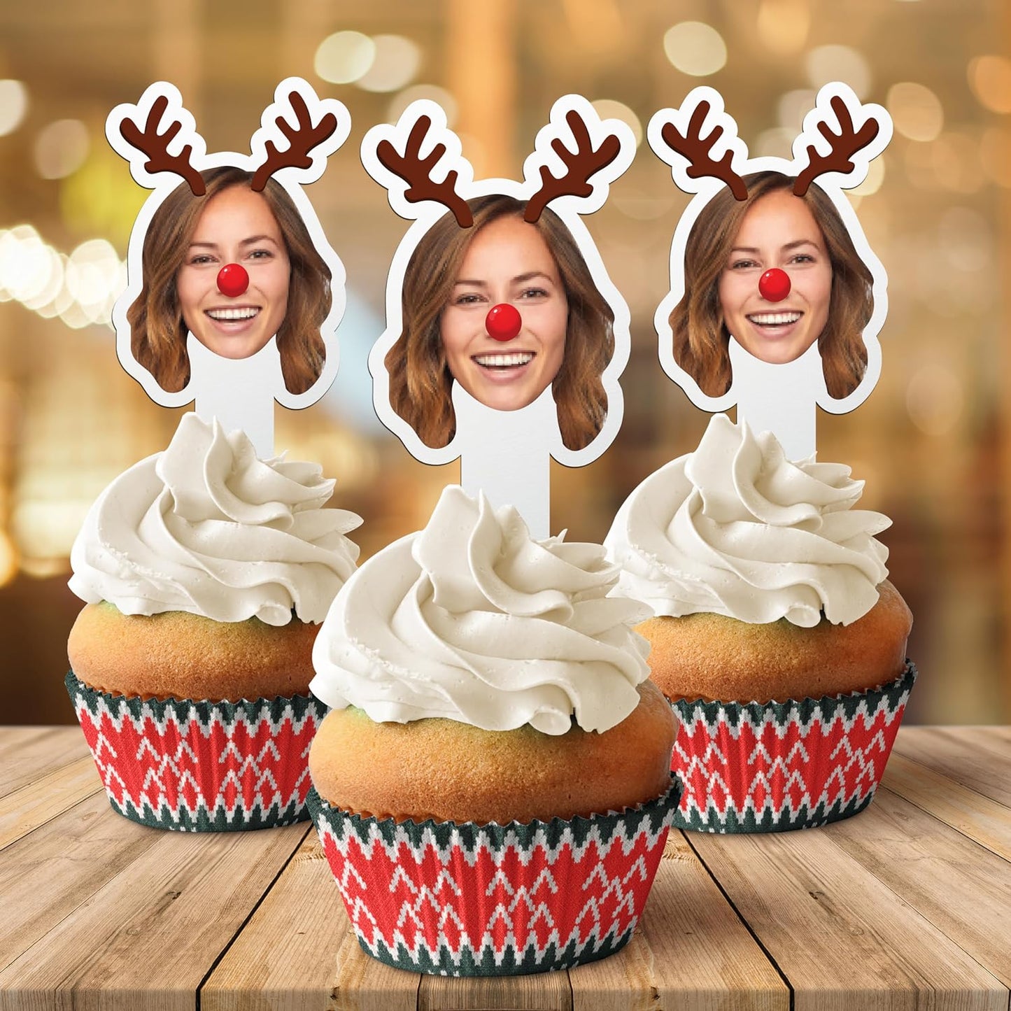 Christmas Cut-Out Cupcake Toppers