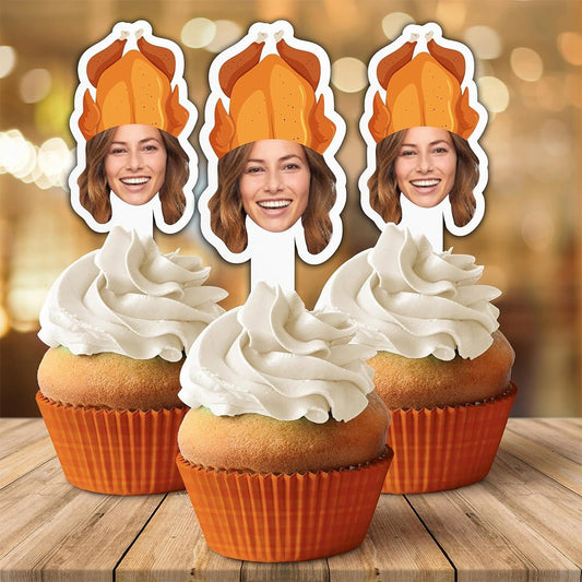 Thanksgiving Cut-Out Cupcake Toppers